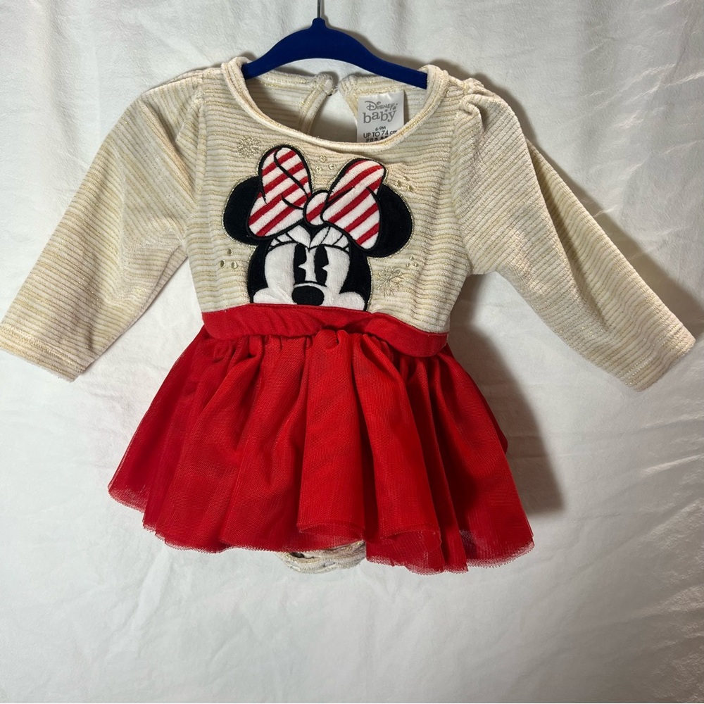 Disney Baby Minnie Mouse Striped Bow Dress